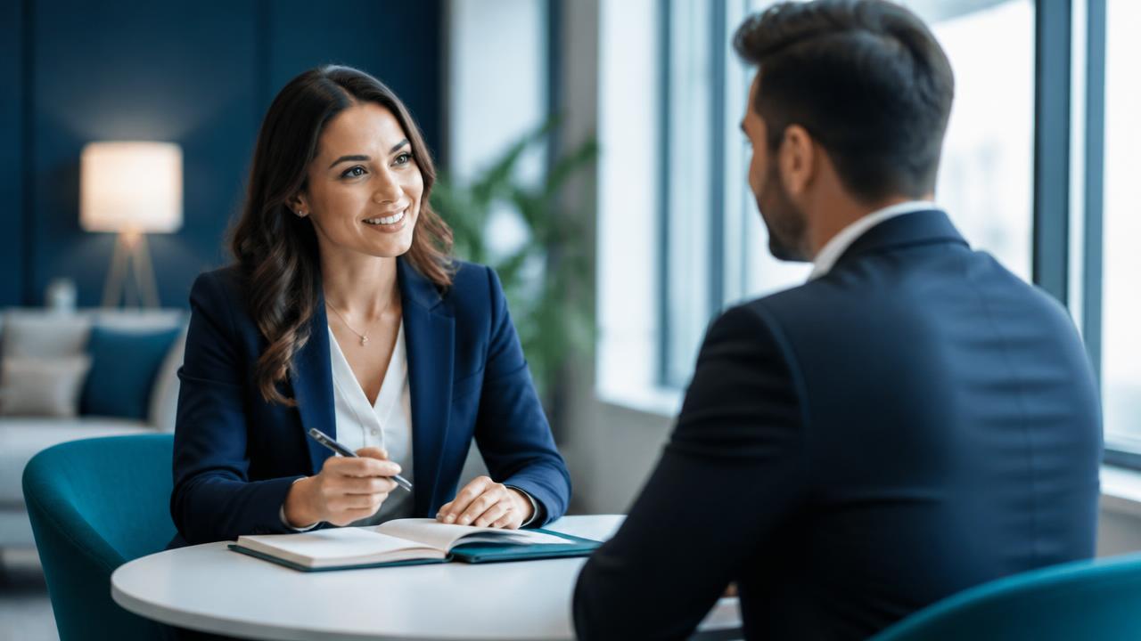 Entretien professionnel entre une responsable RH et un collaborateur
